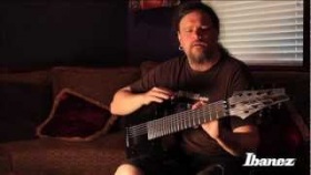 M?rten Hagström of Meshuggah discussing the Ibanez M8M signature 8-string guitar