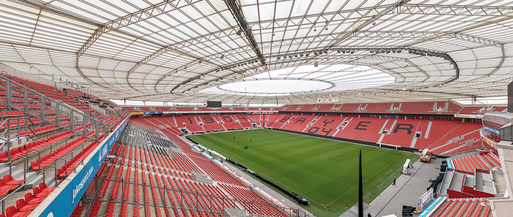 BayArena w Leverkusen nagłośniona systemami CODA Audio