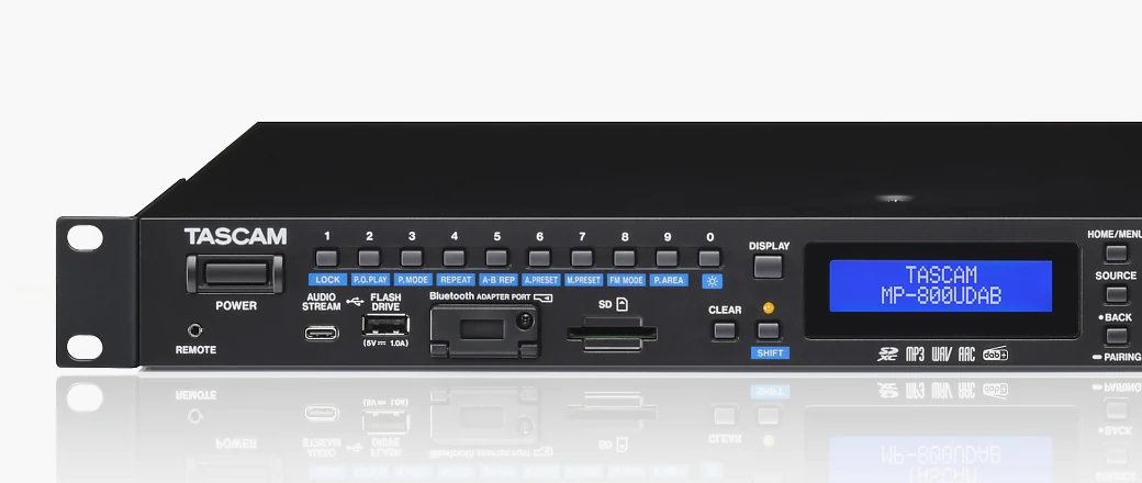 Tascam MP-800U DAB - Wszechstronny odtwarzacza audio