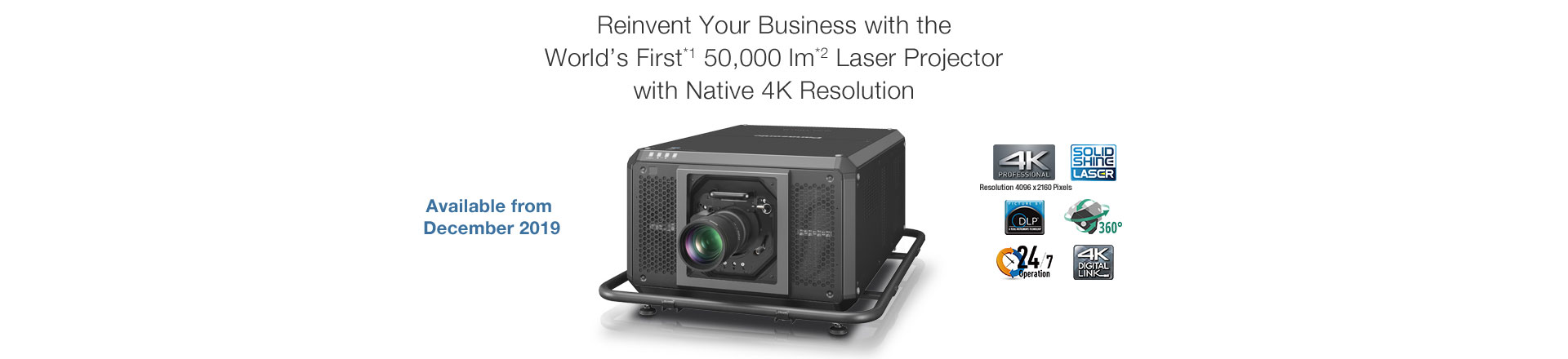 PT-RQ50K - "Najmniejszy" projektor laserowy od Panasonica