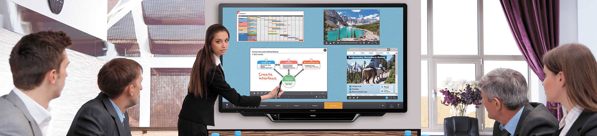 Sharp wprowadza interaktywne wyświetlacze 4K Big Pad