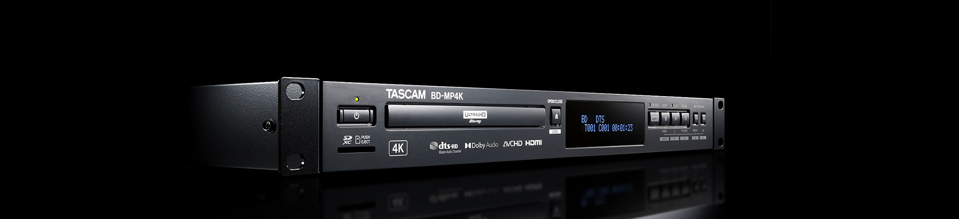 Tascam BD-MP4K - Popularne formaty audio i wideo obsługiwane jednym urządzeniem