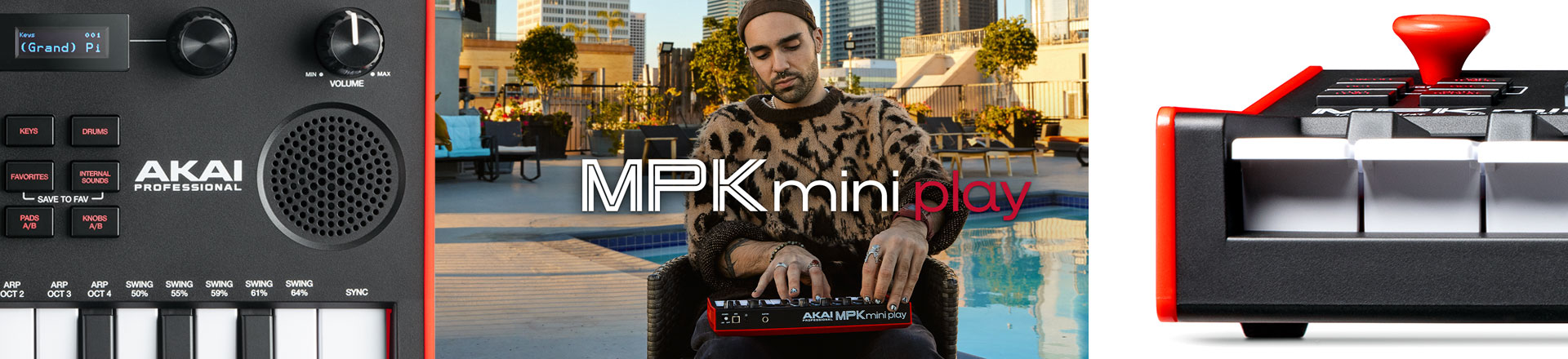 Klawiatura Akai MPK mini Play - komponuj muzykę w dowolnym miejscu