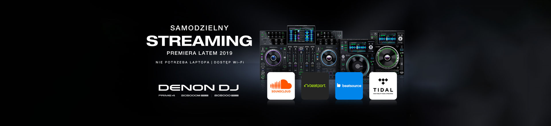 Streaming muzyki wkrótce w całej serii Denon DJ Prime