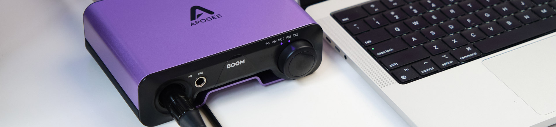 BOOM! W dodatku Apogee BOOM. Wysoka jakość interfejsu audio za rozsądną cenę