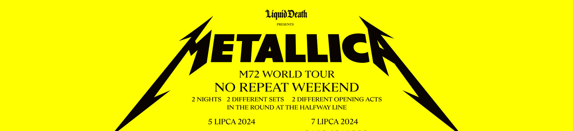 Metallica - M72 World Tour - bilety jednodniowe