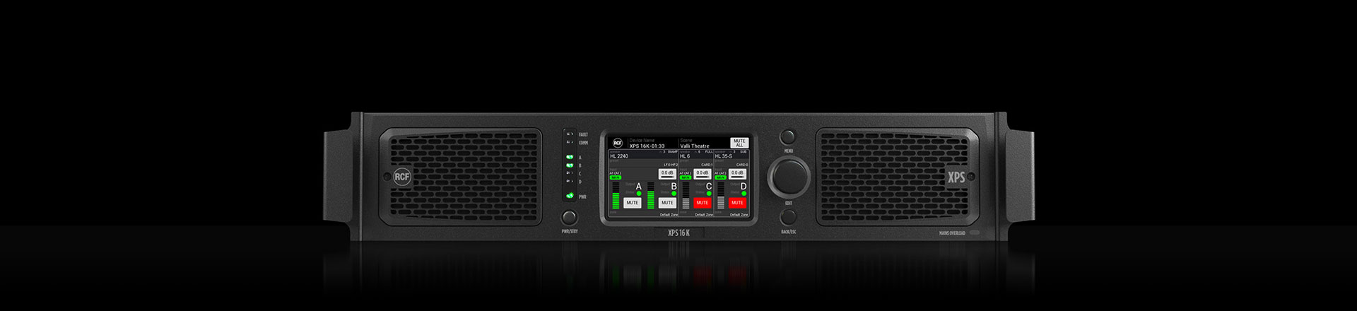 RCF XPS: 4-kanałowe wzmacniacze instalacyjne / live wysokiej mocy z DSP
