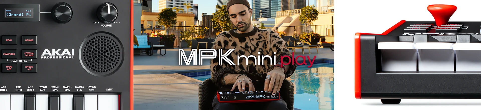 Klawiatura Akai MPK mini Play - komponuj muzykę w dowolnym miejscu