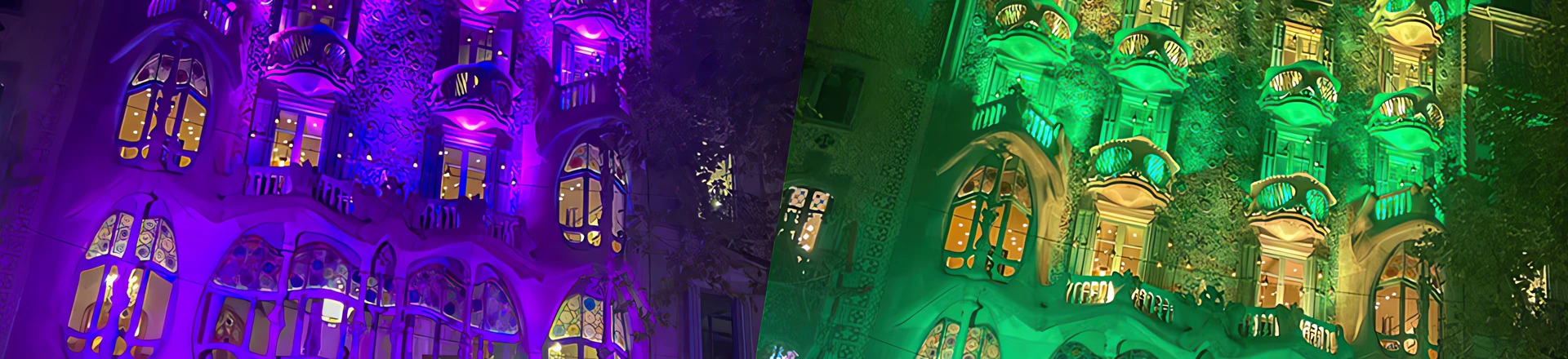 Reflektory Cameo ZENIT W600 SMD oświetliły fasadę Gaudi House w Barcelonie