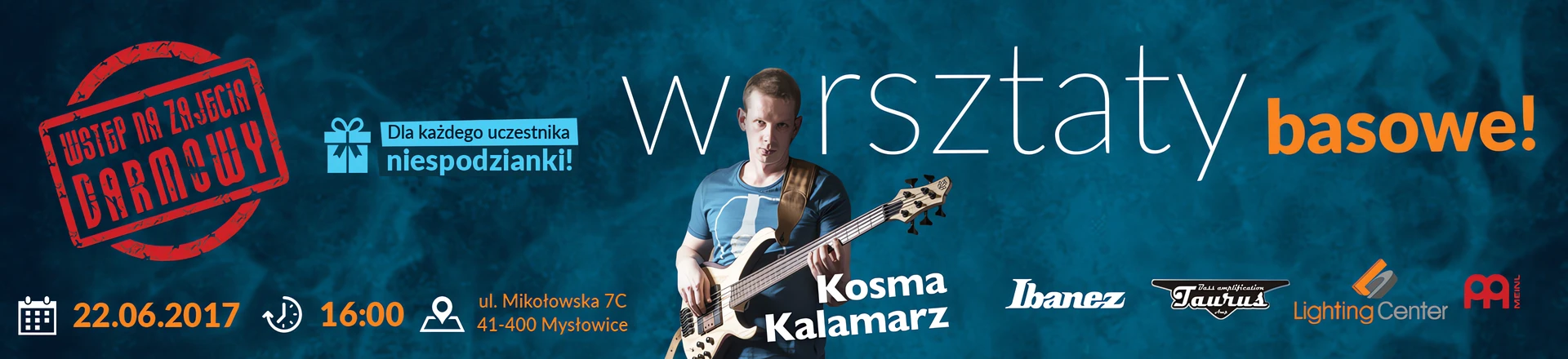 Lighting Center i Kosma Kalamarz zapraszają na basowe warsztaty!
