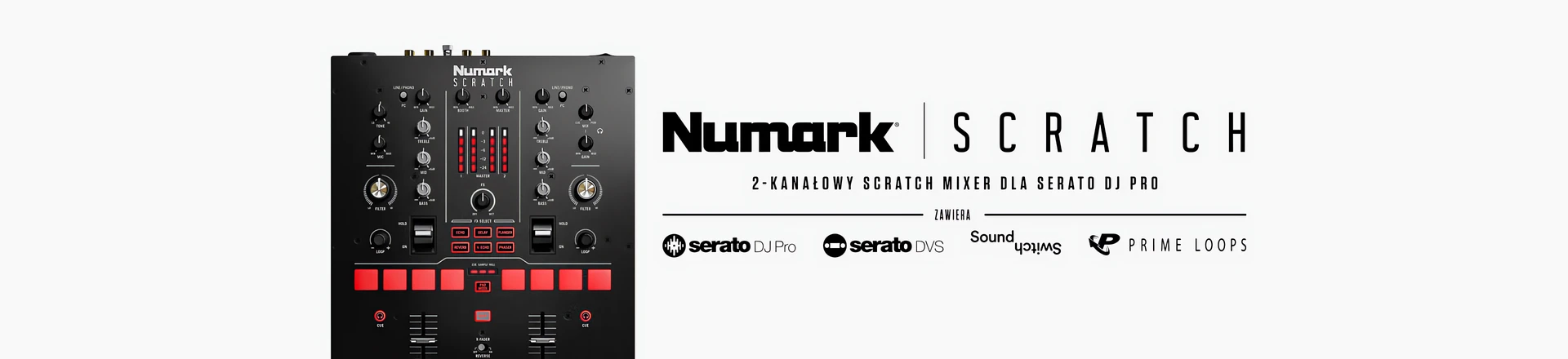 Numark Scratch - Nowy dwukanałowy scratch mikser dla Serato DJ Pro