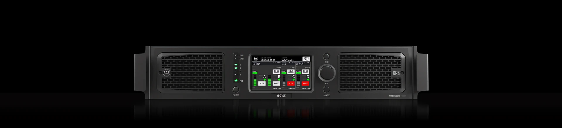 RCF XPS: 4-kanałowe wzmacniacze instalacyjne / live wysokiej mocy z DSP