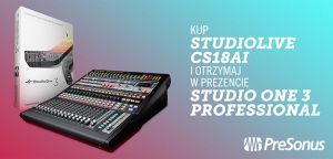 PreSonus Studio One Pro 3 gratis przy zakupie StudioLive CS18AI
