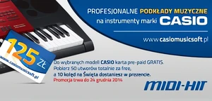 Kup instrument Casio i zgarnij 50 utworów + 10 kolęd za free!