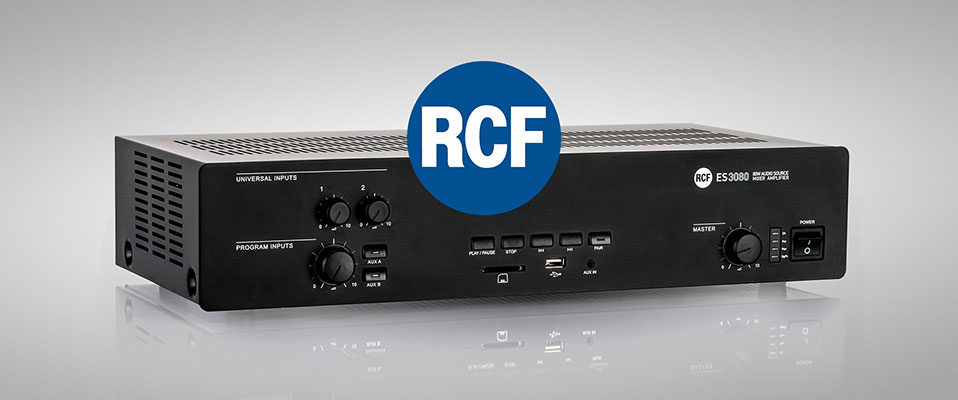 Nowość: RCF ES 3080 - 80W instalacyjny power mikser z MP3