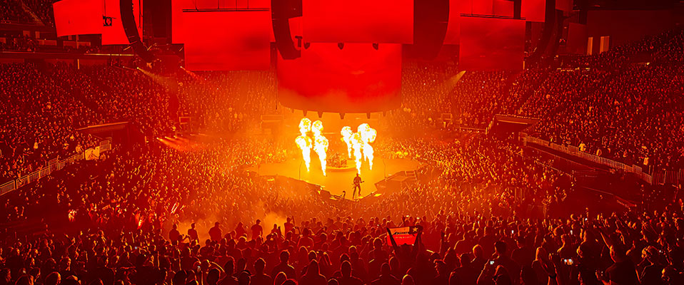 Nagłośnienie trasy koncertowej Metallica z udziałem Meyer Sound