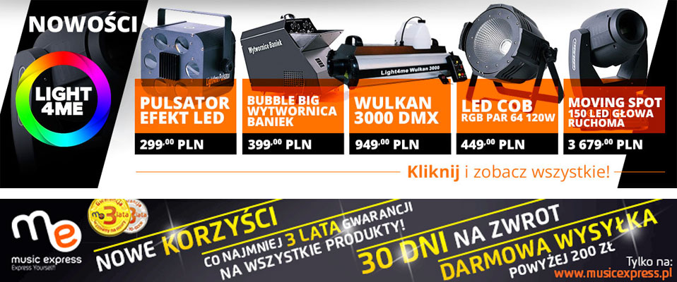 Najnowsze produkty Light4Me dostępne w ofercie Music Express