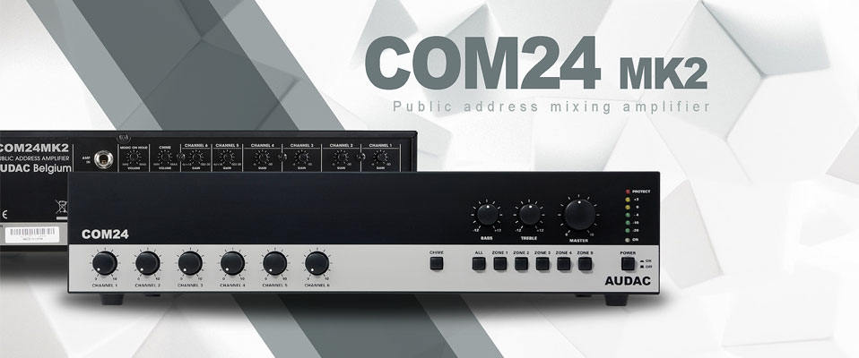 Audac COM12MKII i COM24MKII - Nowe wzmacniacze 100V już dostępne