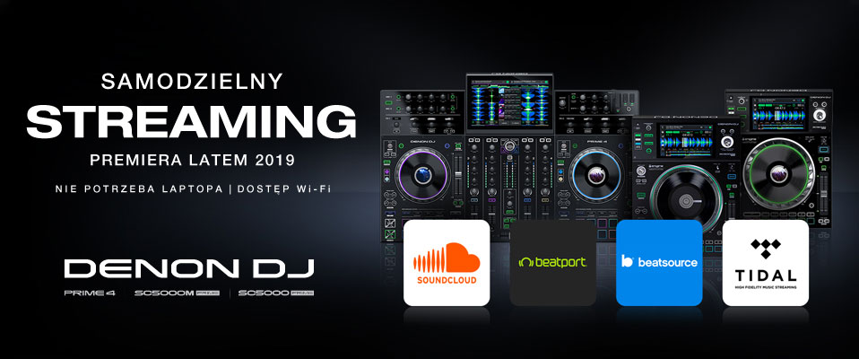 Streaming muzyki wkrótce w całej serii Denon DJ Prime