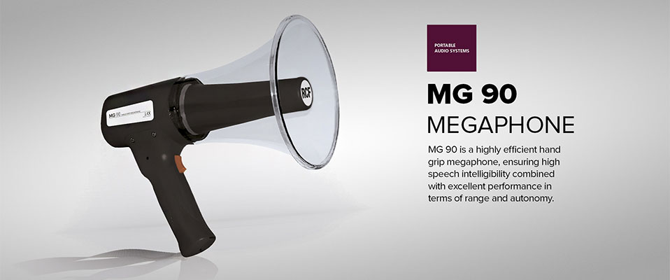 RCF MG 90 - Nowy megafon ręczny o mocy 10W