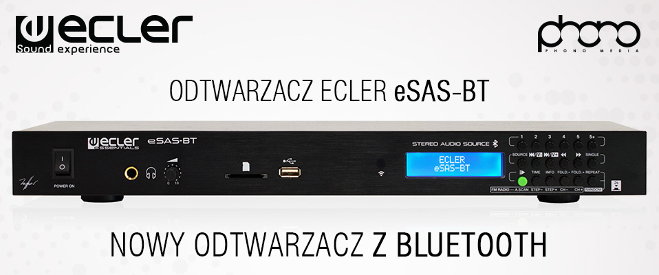 ISE2017: Ecler eSAS-BT - najnowszy odtwarzacz audio z bluetooth