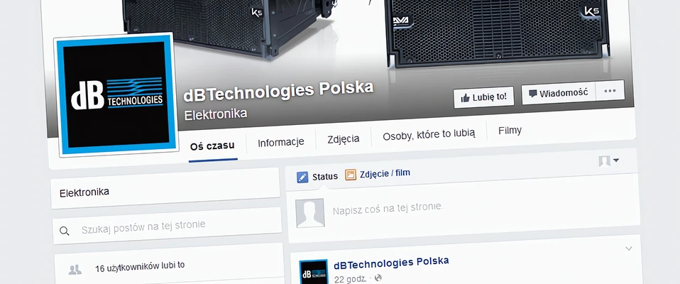 dbTechnologies Polska - Ruszył nowy fanpage na Facebooku