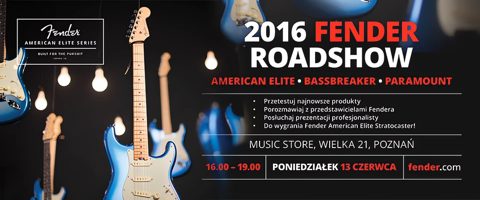2016 Fender Roadshow już 13 czerwca w Music Store Poznań