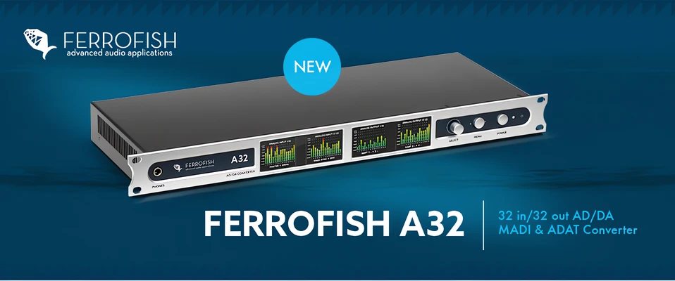 Ferrofish A32 - Nowy konwerter AD/DA dostępny w sprzedaży