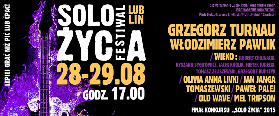 Konkurs i festiwal SOLO ŻYCIA - Kolejna edycja już 28 sierpnia w Lublinie