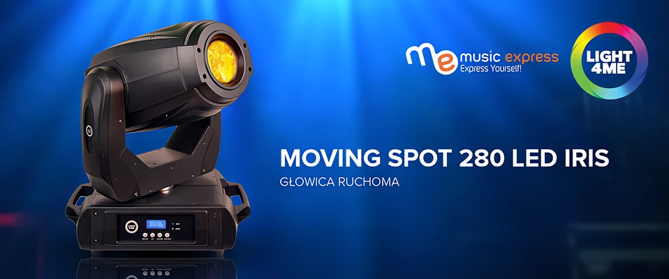 Light4Me Moving Spot 280 LED IRIS - Nowoczesna głowica w rozsądnej cenie