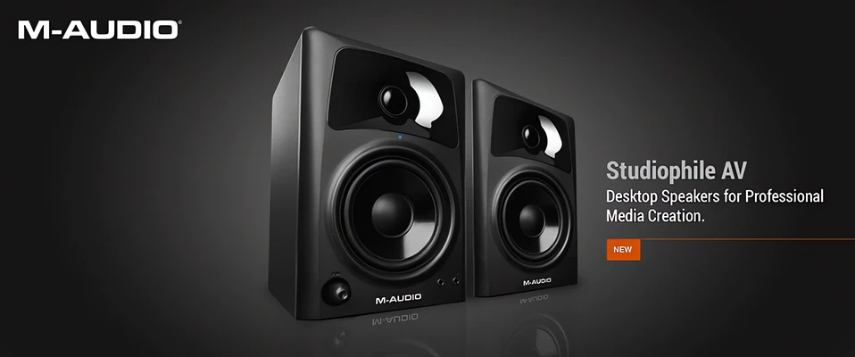 Studiophile AV32 i AV42 - Nowe monitory aktywne serii AV od M-Audio