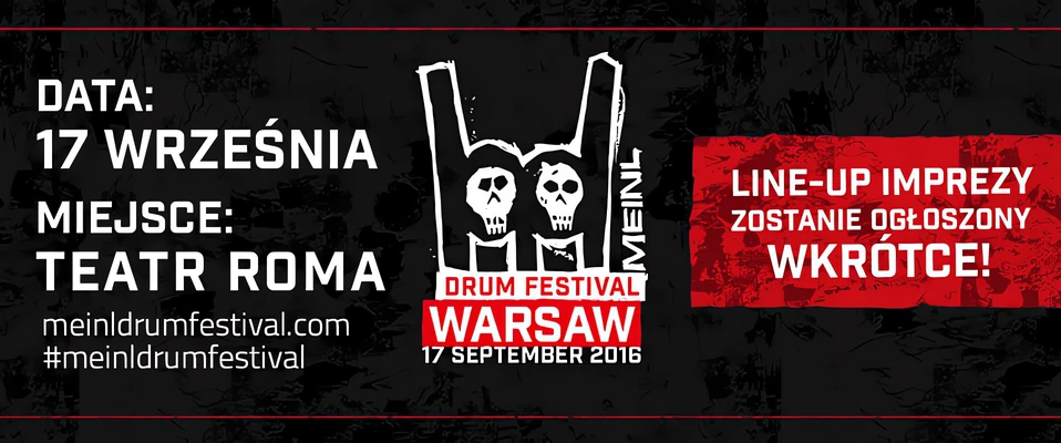 Meinl Drum Festival 2016 już 17 września w Teatrze Roma w Warszawie!