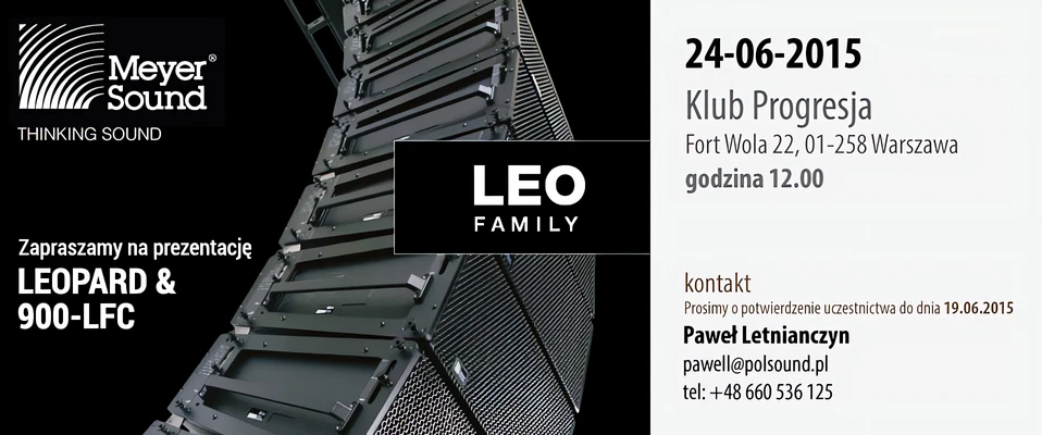 Meyer Sound LEOPARD i 900-LFC - Prezentacja już wkrótce w Warszawie
