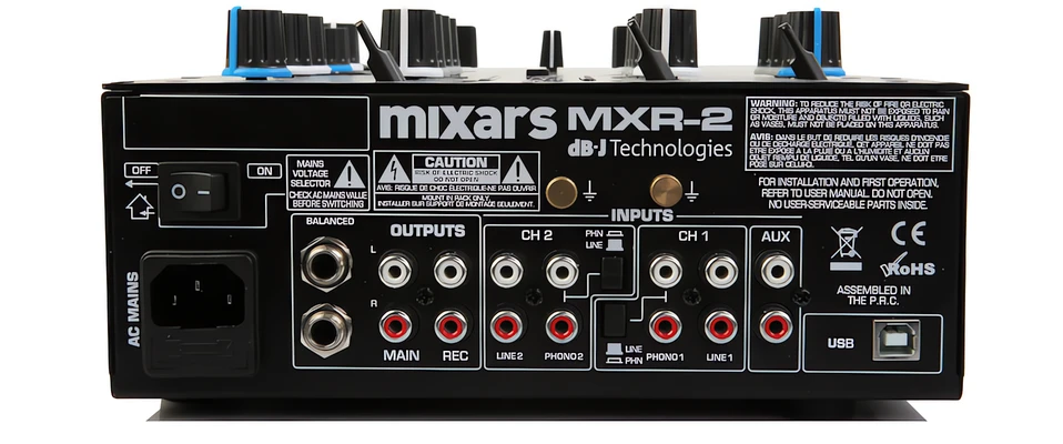Mixars MXR-2 - kompaktowy 2-kanałowy mikser z interfejsem USB