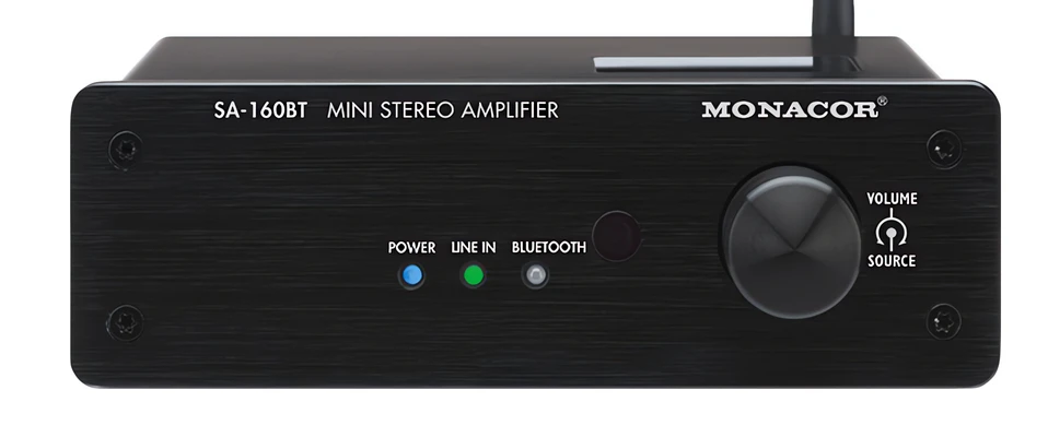 Monacor: Miniaturowy wzmacniacz stereo z funkcją Bluetooth!