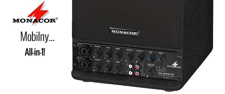 Monacor TXA-620CD/SW: mobilny system nagłośnienia PA