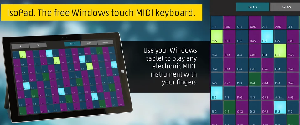 IsoPad: darmowa kontrola MIDI za pomocą urządzeń Windows