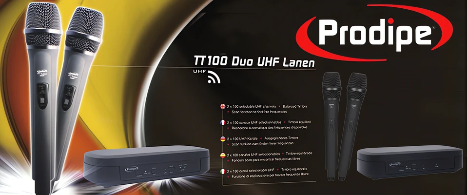 Zestaw bezprzewodowy Prodipe TT100 Duo UHF 