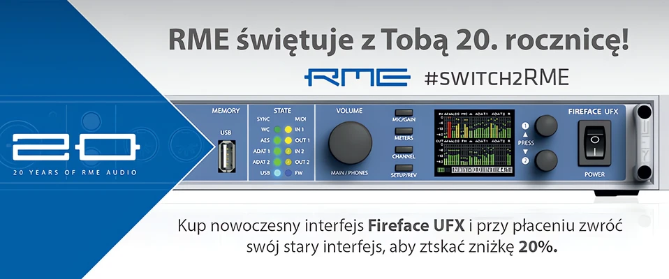 20-lecie RME - Interfejs Fireface UFX teraz 20% taniej!