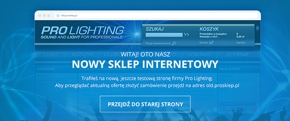 Rusza odświeżona wersja sklepu Pro Lighting - www.prosklep.pl