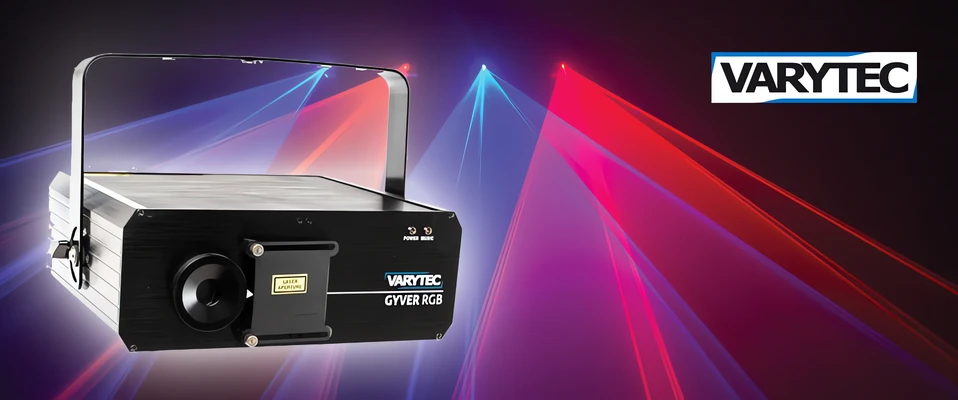 Nowoczesny projektor laserowy Varytec Gyver RGB teraz w świetnej cenie