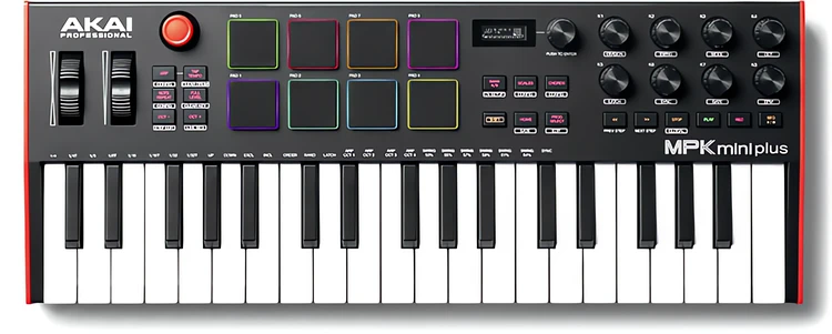 Akai Professional MPK Mini Plus - 37-Klawiszowa Klawiatura USB MIDI z 8  Padami MPC, Sekwenserem, MIDI/CV/Gate i Oprogramowaniem do Produkcji Muzyki  : Amazon.pl: Instrumenty muzyczne