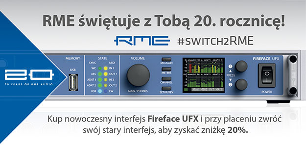 20-lecie RME - Interfejs Fireface UFX teraz 20% taniej!