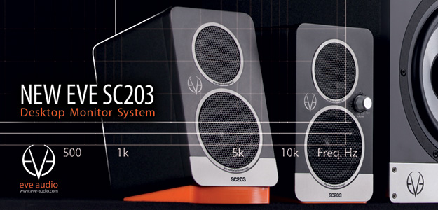EVE Audio SC203 - nowe monitory z premierą na Musikmesse 2015