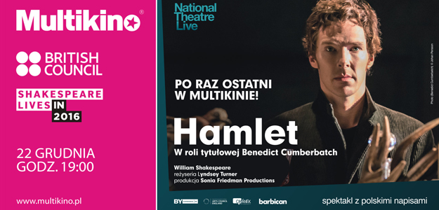 &quot;Hamlet&quot; z Benedictem Cumberbatchem po raz ostatni 22 grudnia w Multikinie