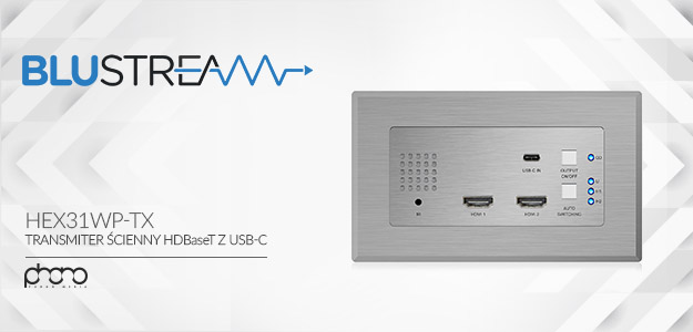 Blustream pokazał transmiter ścienny HDBaseT z USB-C