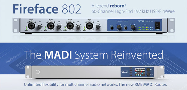 Poznaj nowy interfejs Fireface 802 
oraz MADI Router od RME
