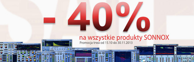 W Audiostacji pluginy Sonnox 40% taniej!