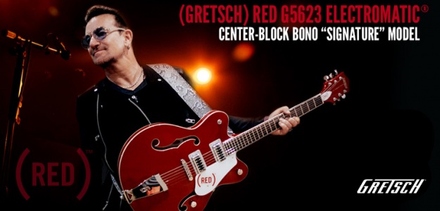 Bono sygnuje gitarę Gretsch!