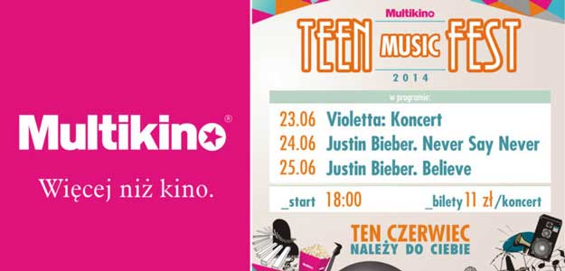 Violetta: Koncert, Justin Bieber: Never Say Never 3D i Justin Bieber. Believe, czyli Teen Music Fest w czerwcu w Multikinie
